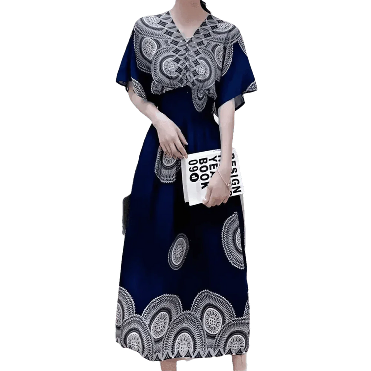 Green Printed Summer Long Maxi Dress - GiFTiFY