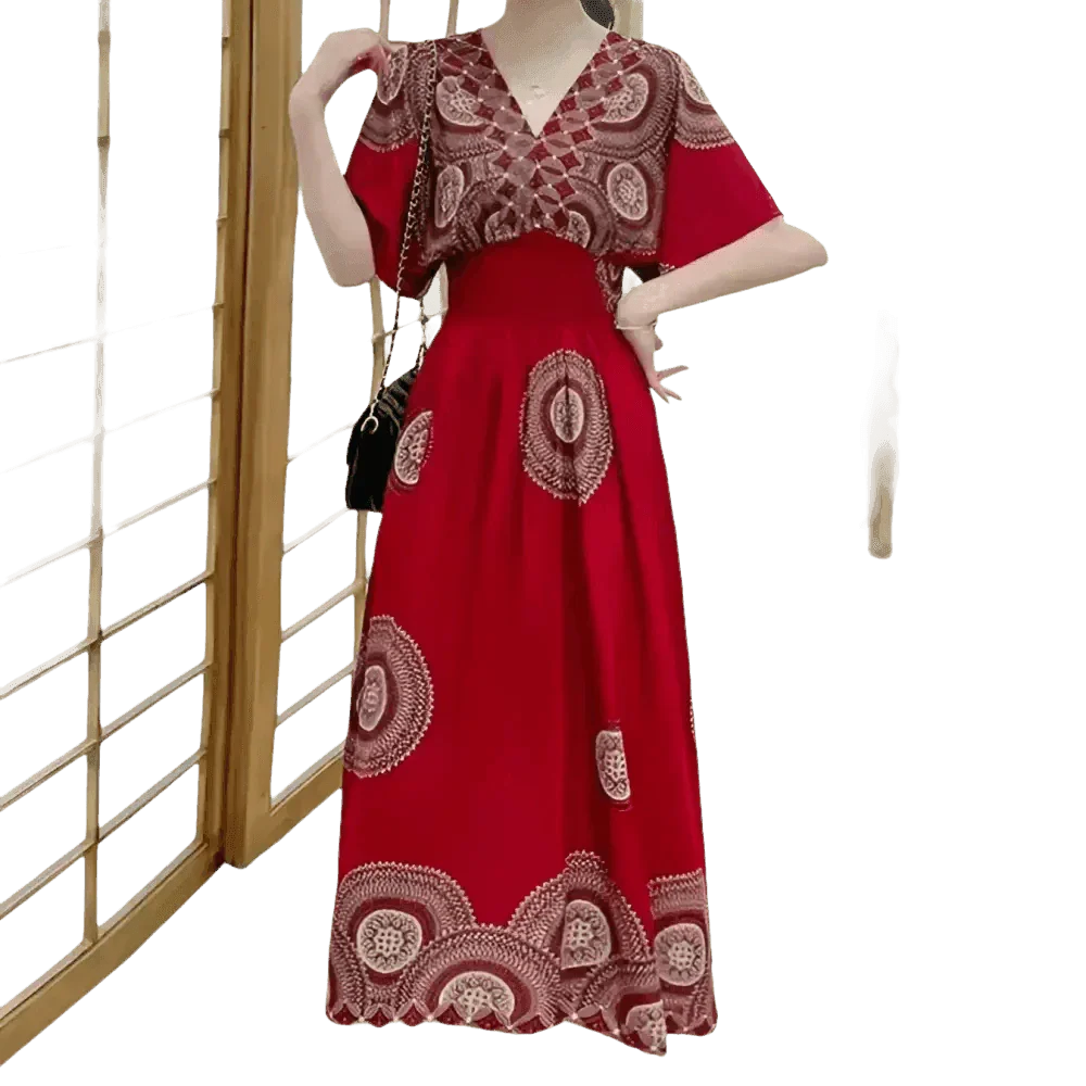 Green Printed Summer Long Maxi Dress - GiFTiFY