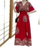 Green Printed Summer Long Maxi Dress - GiFTiFY