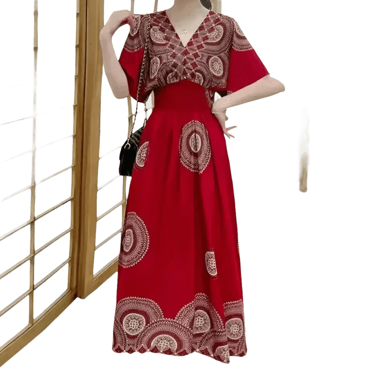 Green Printed Summer Long Maxi Dress - GiFTiFY