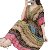 Green Printed Summer Long Maxi Dress - GiFTiFY