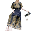 Green Printed Summer Long Maxi Dress - GiFTiFY