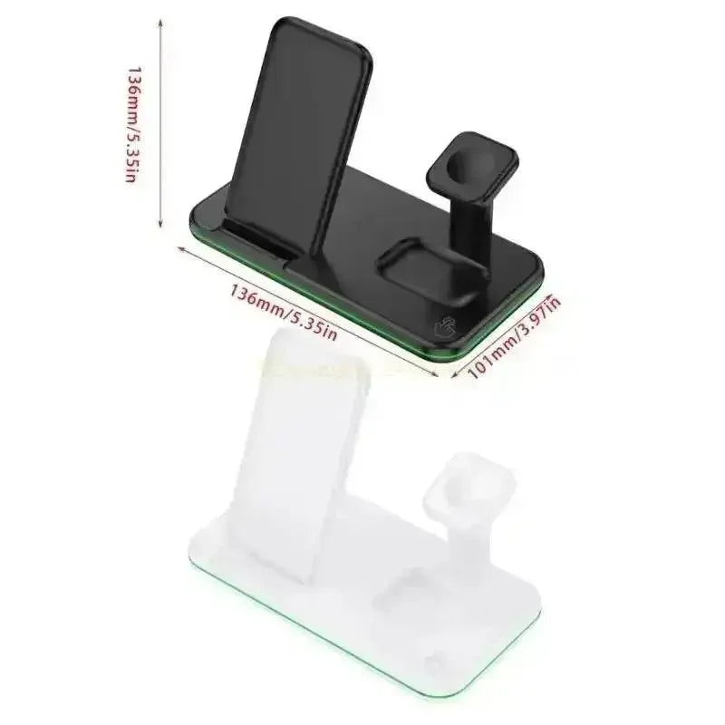 H7BB Wireless Charging Station 15W Fast Charging Stand Night Light - GiFTiFY