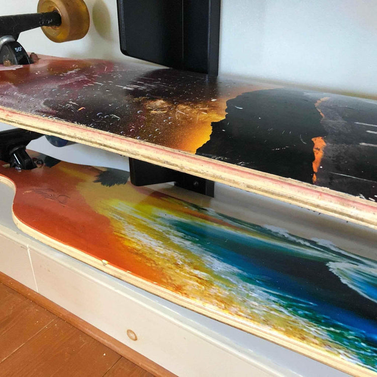 HANGTHIS Up Skateboard Organizer 26" (Holds 4) Sporting Goods Organization, Skateboard Rack, Skateboard Display