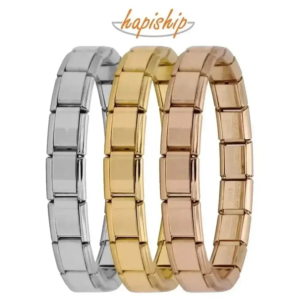 Hapiship Women's Stainless Steel Charm Bracelet Charm Bracelet by Dropshee