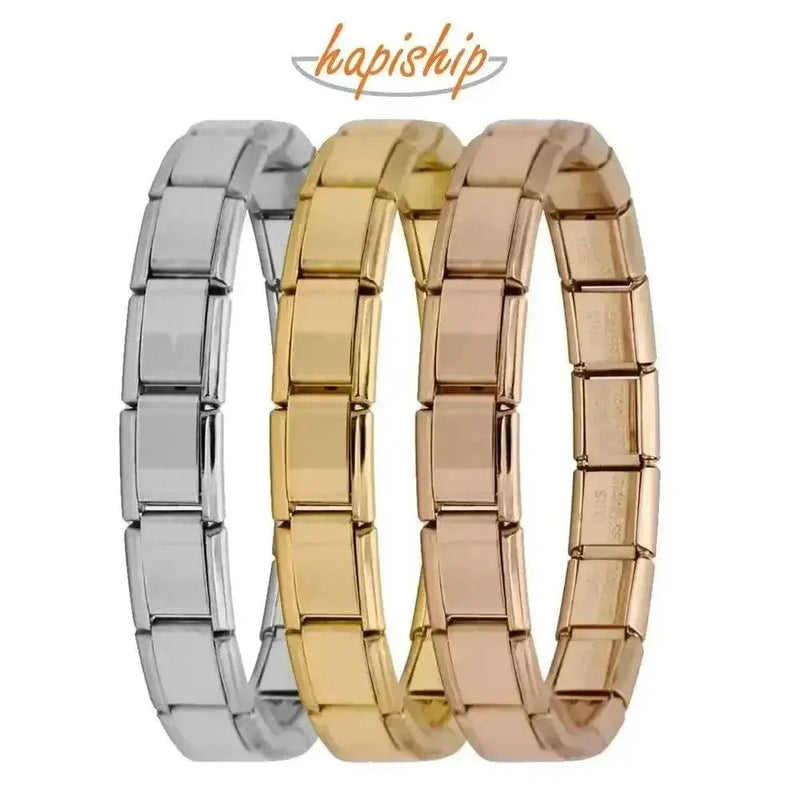 Hapiship Women's Stainless Steel Charm Bracelet Charm Bracelet by Dropshee