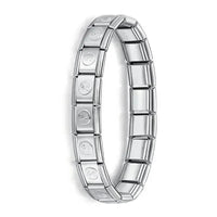 Hapiship Women's Stainless Steel Charm Bracelet