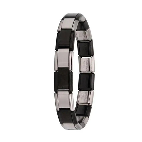 Hapiship Women's Stainless Steel Charm Braceletcharm bracelet,classic style,colorful options,durable material,everyday wear,fashion accessory,geometric design,gift idea,hidden clasp,hologram bracelet,link chain,metal bracelet,stainless steel,trendy jewelr
