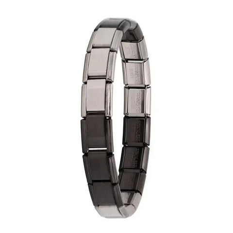 Hapiship Women's Stainless Steel Charm Braceletcharm bracelet,classic style,colorful options,durable material,everyday wear,fashion accessory,geometric design,gift idea,hidden clasp,hologram bracelet,link chain,metal bracelet,stainless steel,trendy jewelr