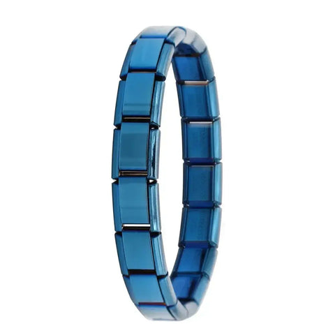 Hapiship Women's Stainless Steel Charm Braceletcharm bracelet,classic style,colorful options,durable material,everyday wear,fashion accessory,geometric design,gift idea,hidden clasp,hologram bracelet,link chain,metal bracelet,stainless steel,trendy jewelr