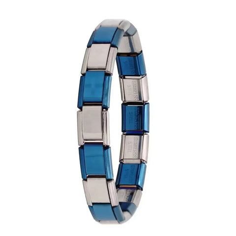 Hapiship Women's Stainless Steel Charm Braceletcharm bracelet,classic style,colorful options,durable material,everyday wear,fashion accessory,geometric design,gift idea,hidden clasp,hologram bracelet,link chain,metal bracelet,stainless steel,trendy jewelr