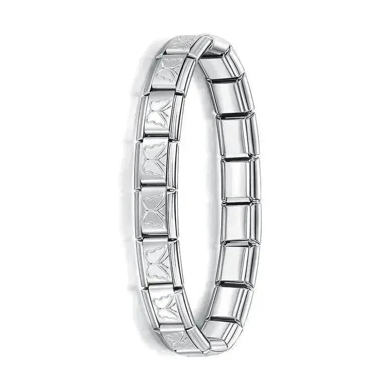 Hapiship Women's Stainless Steel Charm Bracelet Charm Bracelet by Dropshee