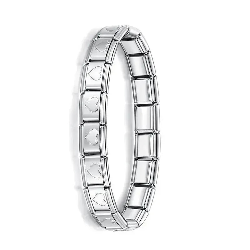 Hapiship Women's Stainless Steel Charm Bracelet Charm Bracelet by Dropshee