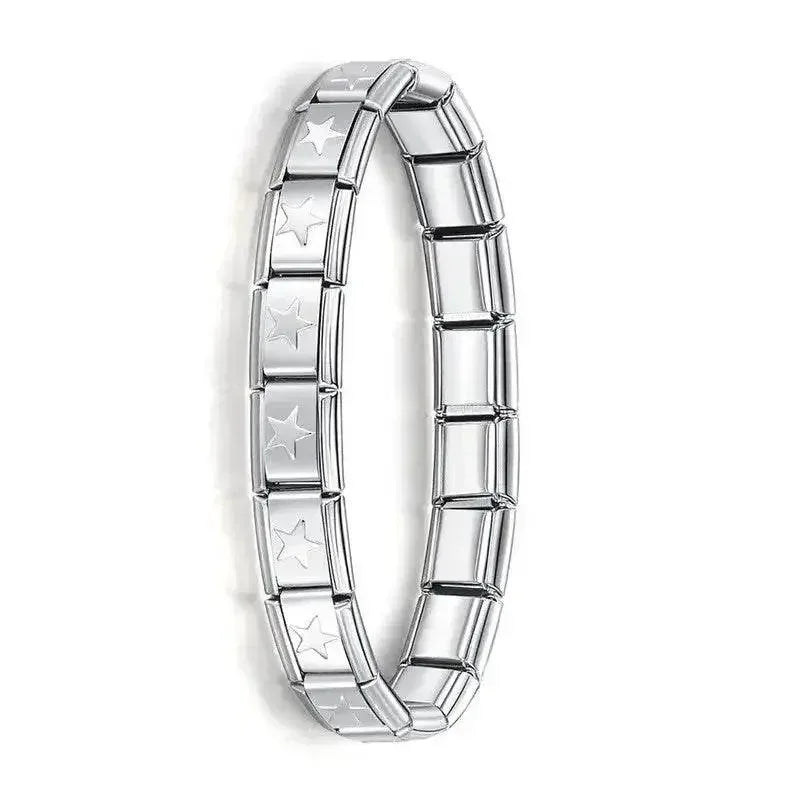 Hapiship Women's Stainless Steel Charm Bracelet Charm Bracelet by Dropshee