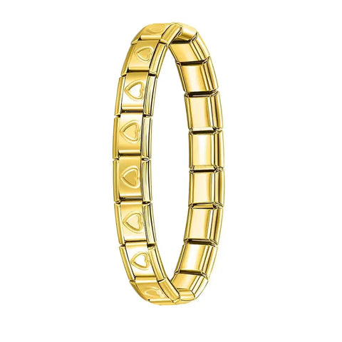 Hapiship Women's Stainless Steel Charm Braceletcharm bracelet,classic style,colorful options,durable material,everyday wear,fashion accessory,geometric design,gift idea,hidden clasp,hologram bracelet,link chain,metal bracelet,stainless steel,trendy jewelr