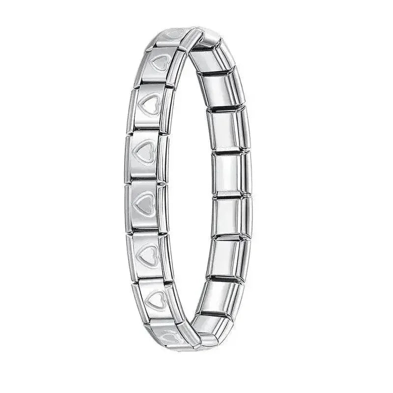 Hapiship Women's Stainless Steel Charm Bracelet Charm Bracelet by Dropshee