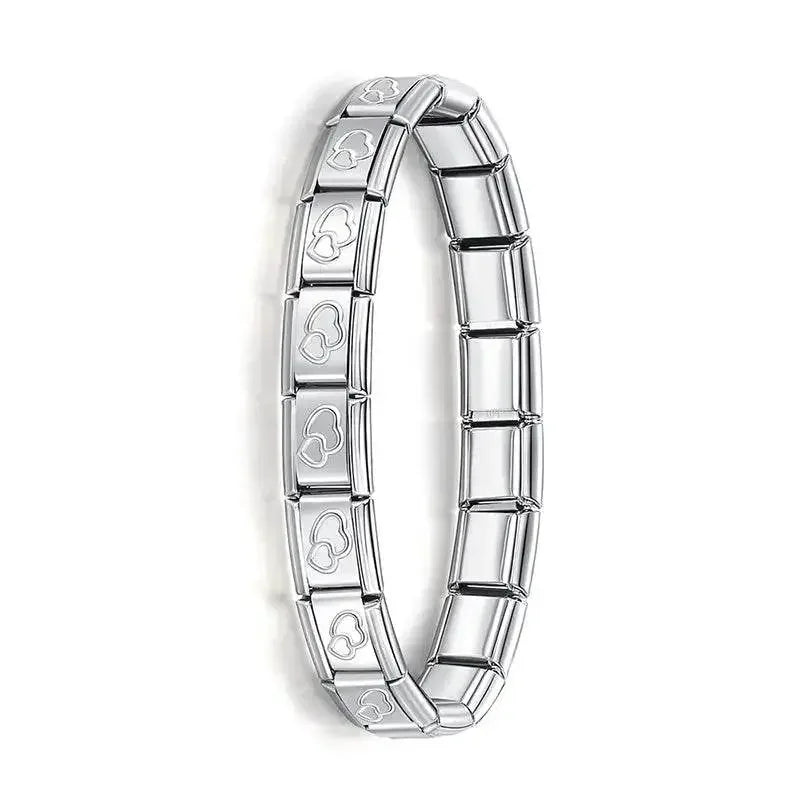 Hapiship Women's Stainless Steel Charm Bracelet Charm Bracelet by Dropshee