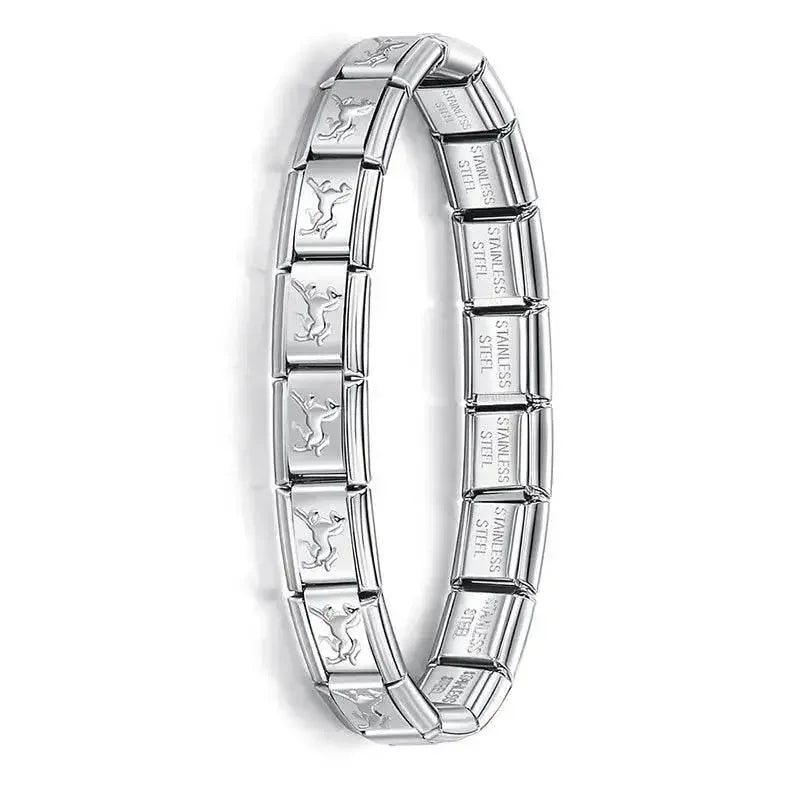 Hapiship Women's Stainless Steel Charm Bracelet Charm Bracelet by Dropshee