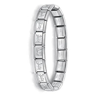 Hapiship Women's Stainless Steel Charm Bracelet