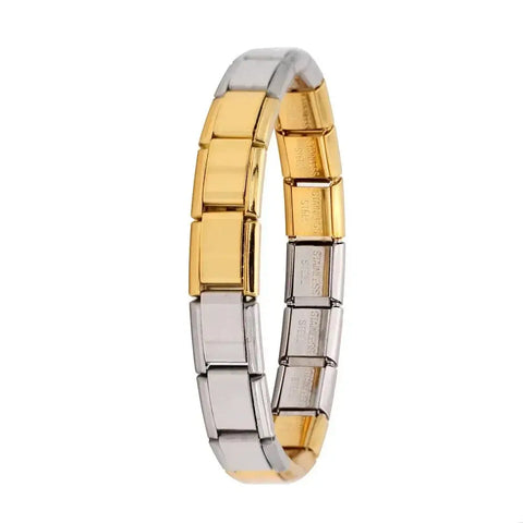 Hapiship Women's Stainless Steel Charm Braceletcharm bracelet,classic style,colorful options,durable material,everyday wear,fashion accessory,geometric design,gift idea,hidden clasp,hologram bracelet,link chain,metal bracelet,stainless steel,trendy jewelr