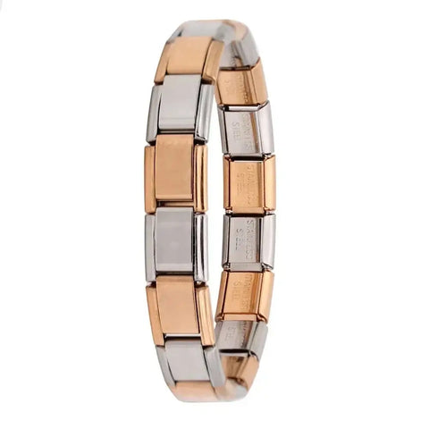 Hapiship Women's Stainless Steel Charm Braceletcharm bracelet,classic style,colorful options,durable material,everyday wear,fashion accessory,geometric design,gift idea,hidden clasp,hologram bracelet,link chain,metal bracelet,stainless steel,trendy jewelr