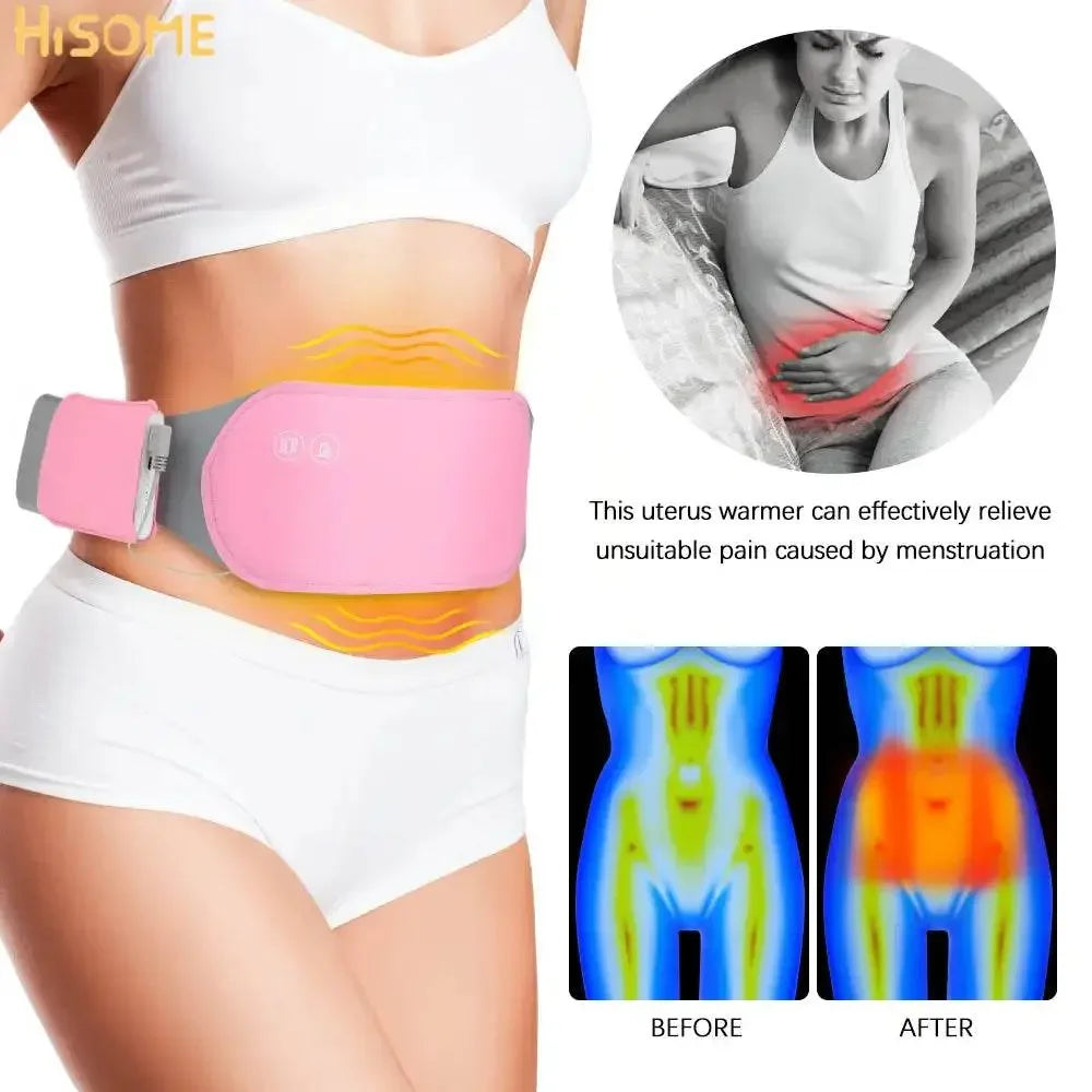 Heating Massage Belt Hot Compress Warm Vibrating Massage Device Warm Uterus Belt For Women Waistband Menstrual Pain Nice Gift - GiFTiFY