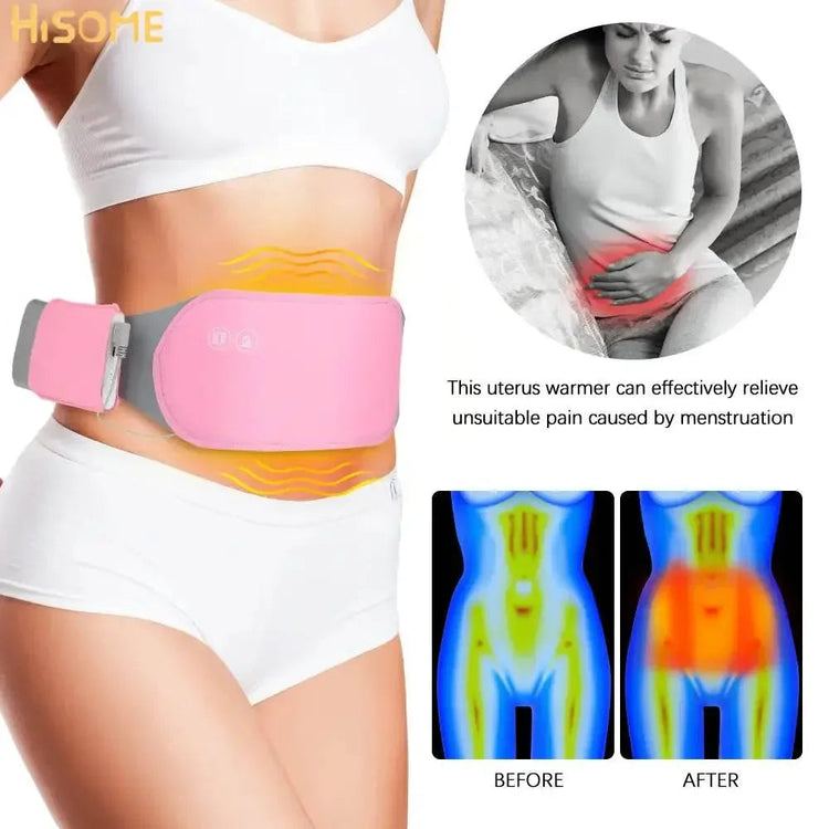 Heating Massage Belt Hot Compress Warm Vibrating Massage Device Warm Uterus Belt For Women Waistband Menstrual Pain Nice Gift - GiFTiFY