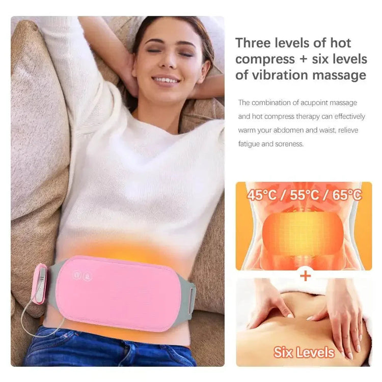 Heating Massage Belt Hot Compress Warm Vibrating Massage Device Warm Uterus Belt For Women Waistband Menstrual Pain Nice Gift - GiFTiFY