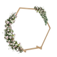 Hexagonal Wooden Wedding Arch with Floral Decorations - GiFTiFY