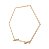 Hexagonal Wooden Wedding Arch with Floral Decorations - GiFTiFY