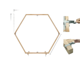 Hexagonal Wooden Wedding Arch with Floral Decorations - GiFTiFY