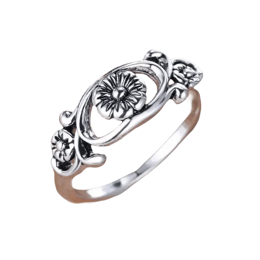 Hollow Flower Flower Ring Female Retro - GiFTiFY
