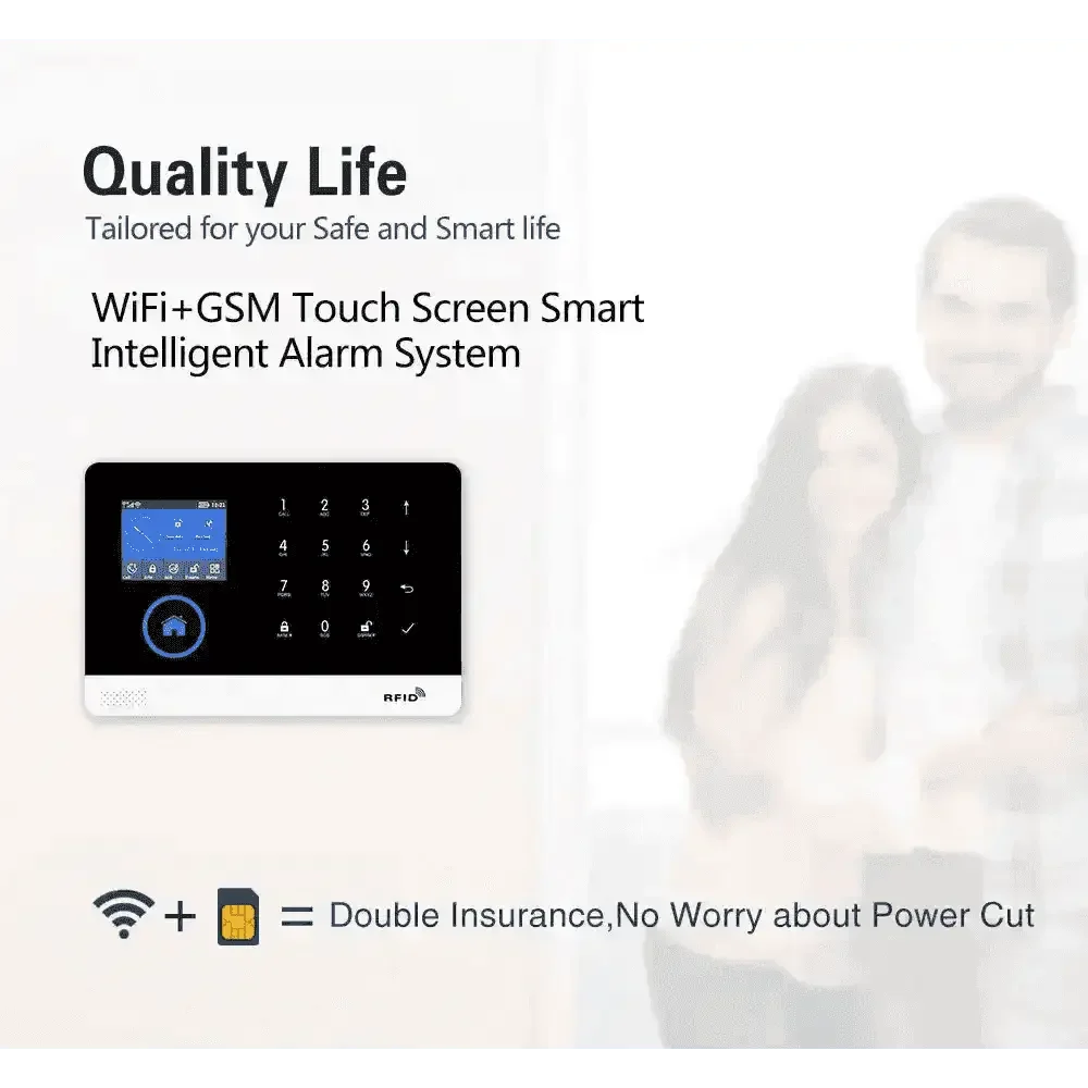 Home Burglar Security System with Camera WiFi GSM Home Security System - GiFTiFY