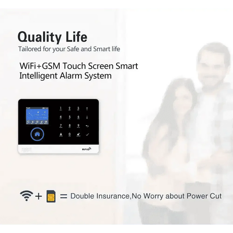 Home Burglar Security System with Camera WiFi GSM Home Security System - GiFTiFY