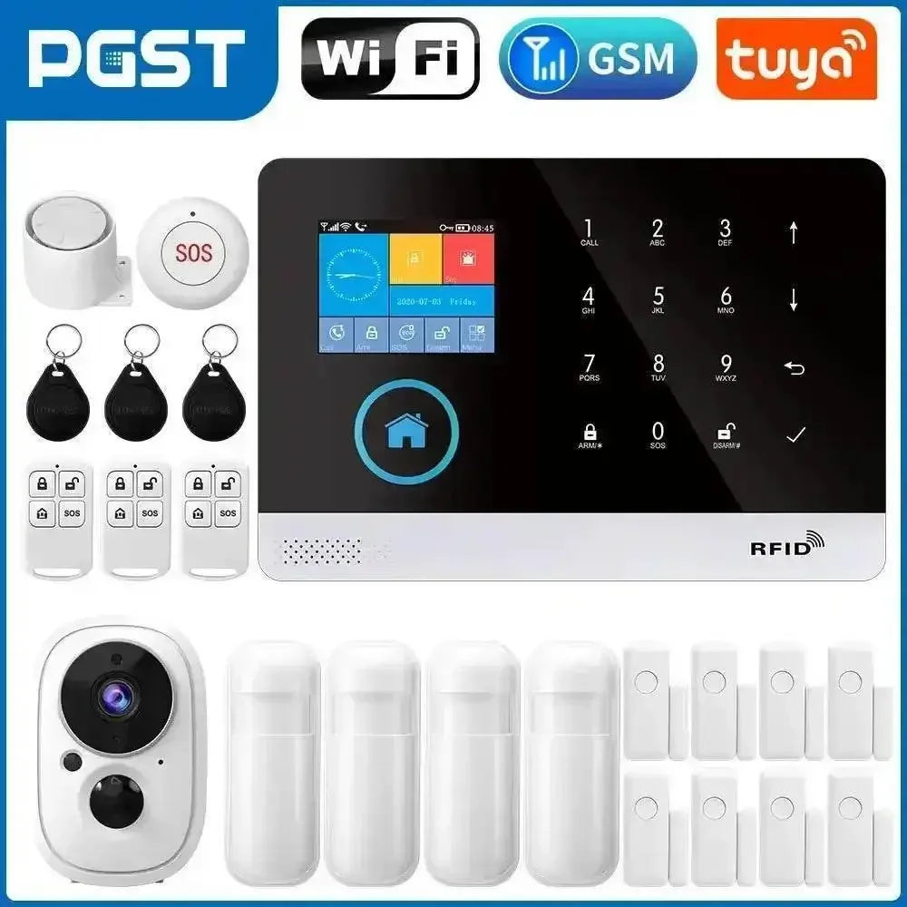 Home Burglar Security System with Camera WiFi GSM Home Security System - GiFTiFY