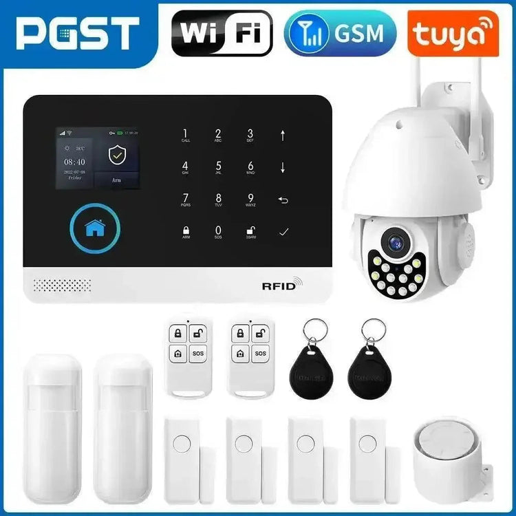 Home Burglar Security System with Camera WiFi GSM Home Security System - GiFTiFY