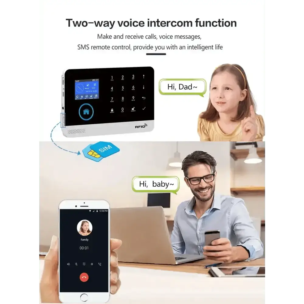 Home Burglar Security System with Camera WiFi GSM Home Security System - GiFiFY