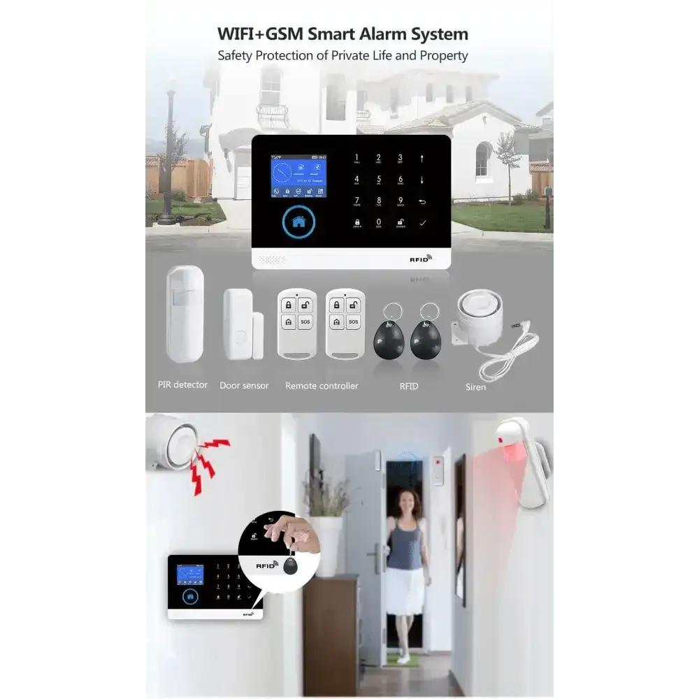 Home Burglar Security System with Camera WiFi GSM Home Security System - GiFiFY