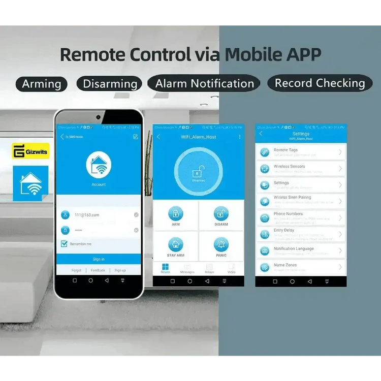 Home Burglar Security System with Camera WiFi GSM Home Security System - GiFTiFY