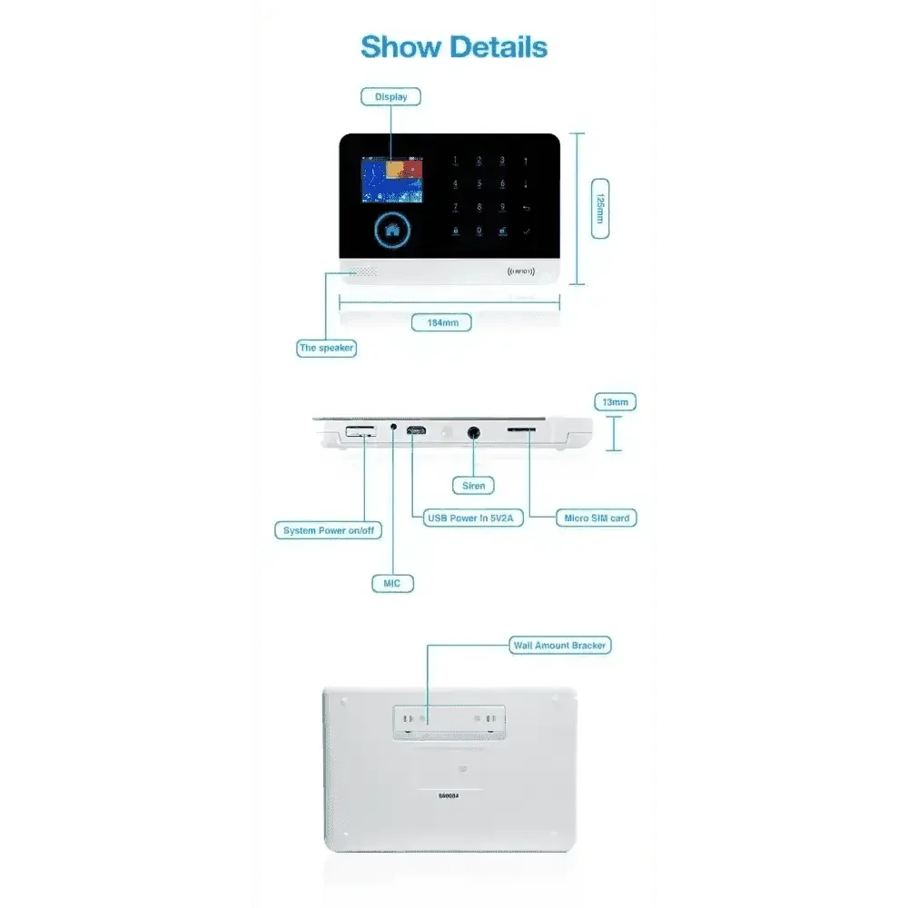 Home Burglar Security System with Camera WiFi GSM Home Security System - GiFTiFY