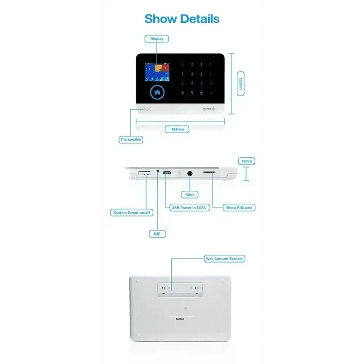 Home Burglar Security System with Camera WiFi GSM Home Security System - GiFTiFY