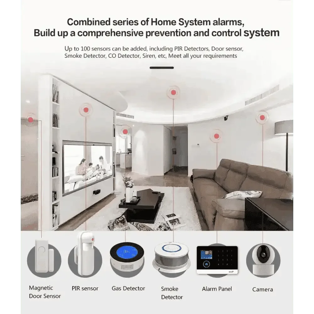 Home Burglar Security System with Camera WiFi GSM Home Security System - GiFTiFY