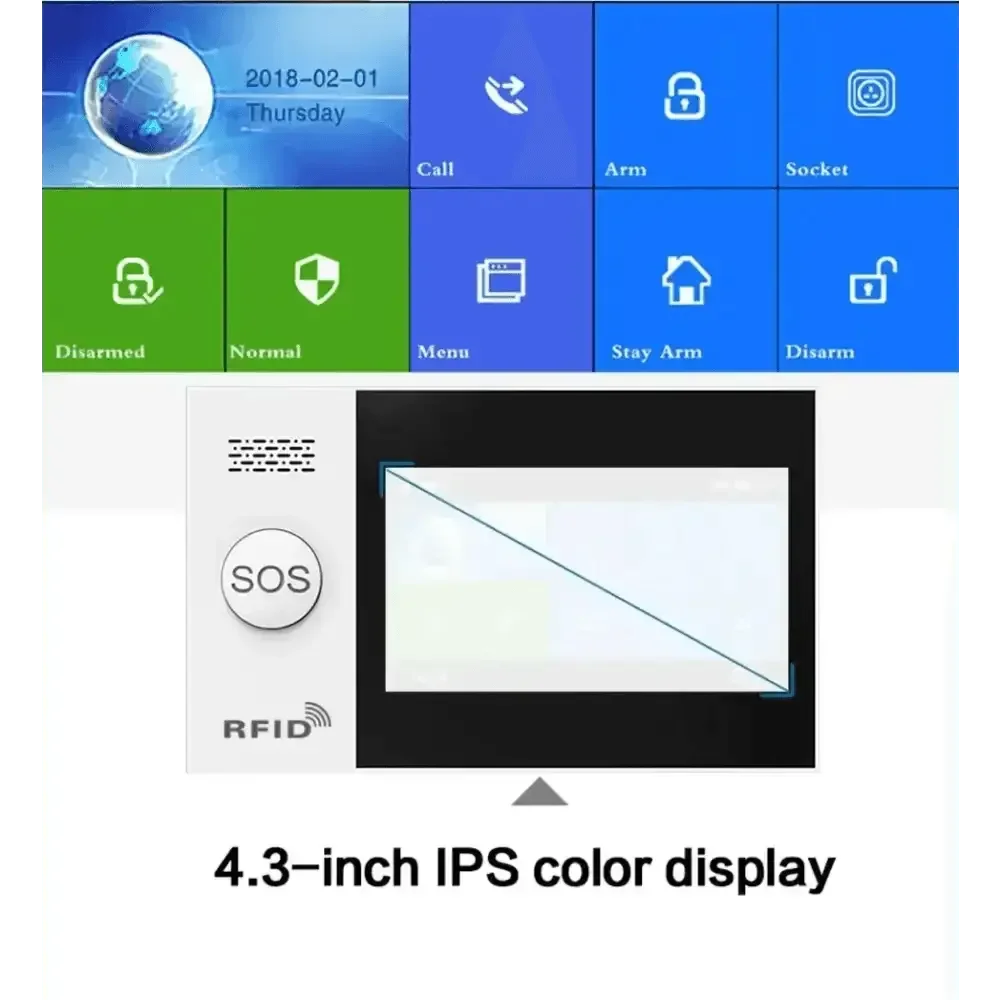 Home Security System with PIR Motion Sensor and Door Sensor - GiFTiFY