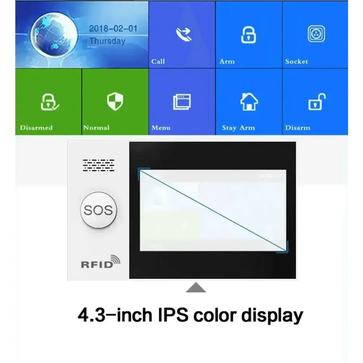 Home Security System with PIR Motion Sensor and Door Sensor - GiFTiFY