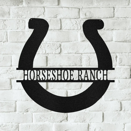 Simple Horseshoe Personalized Gifts - Custom Metal Sign, Horse Lover Gift - GiFTiFY