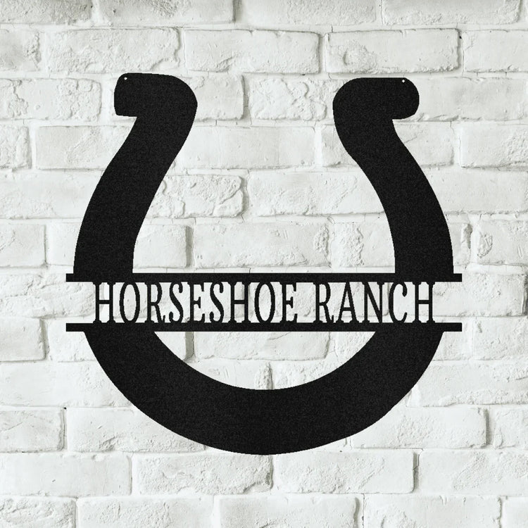 Simple Horseshoe Personalized Gifts - Custom Metal Sign, Horse Lover Gift - GiFTiFY