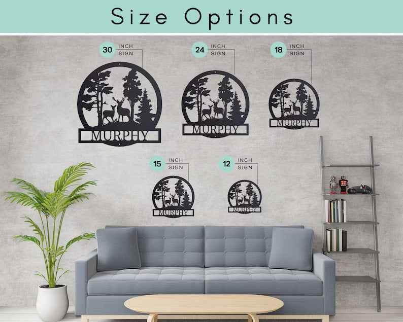 Deer Text Personalized Gifts - Custom Metal Sign, Anniversary/Wedding/Housewarming Gift - GiFTiFY