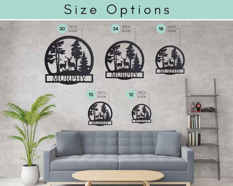 Deer Text Personalized Gifts - Custom Metal Sign, Anniversary/Wedding/Housewarming Gift - GiFTiFY