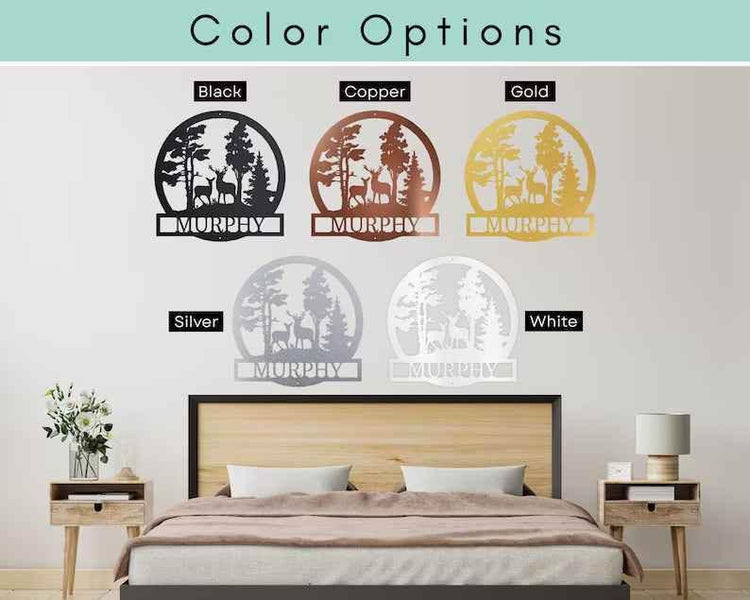 Deer Text Personalized Gifts - Custom Metal Sign, Anniversary/Wedding/Housewarming Gift - GiFTiFY