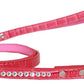 Dog, Puppy & Pet Designer Croc Leash, "One Row Clear Crystal"